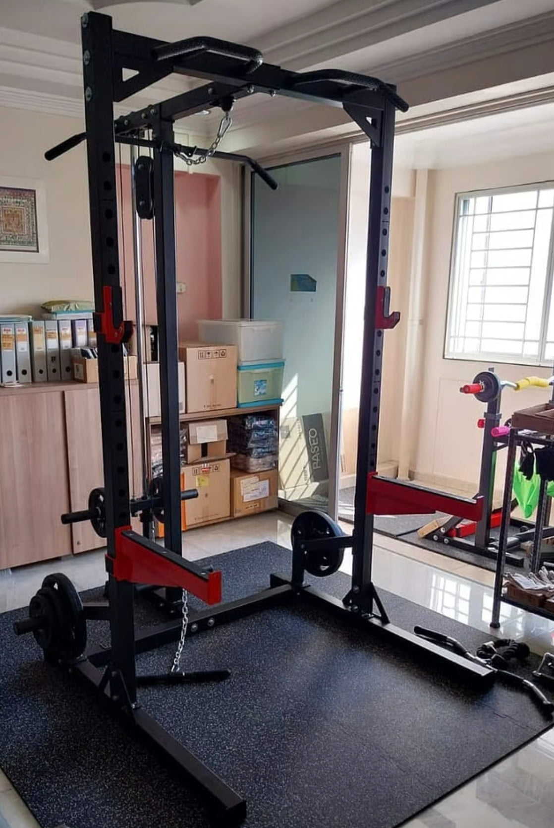 Heavy Duty Half  Rack  HR3240 + Lat Pulldown attachment