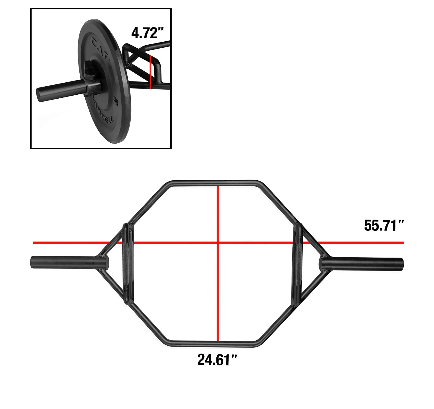 Olympic Hex Bar Black Small